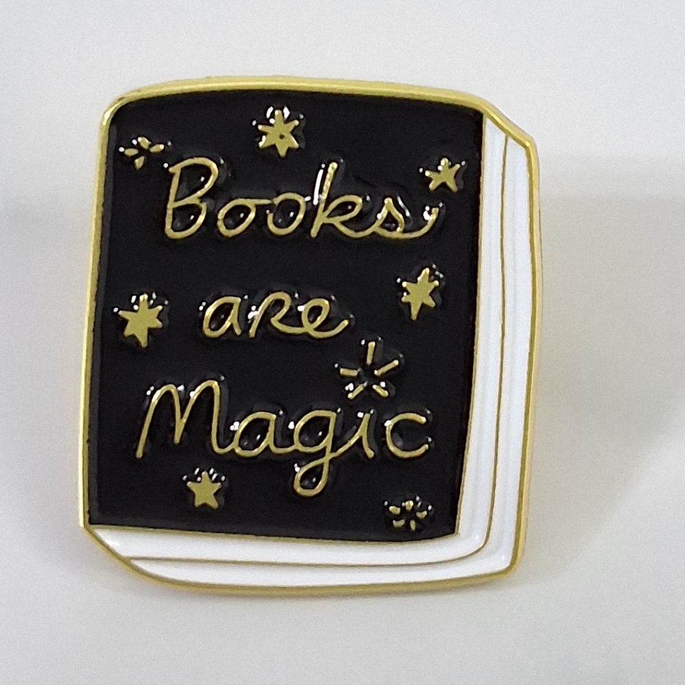 Books Are Magic Enamel Pin, Brooch, NEW